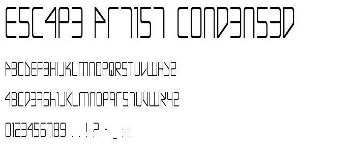 Escape Artist Condensed font